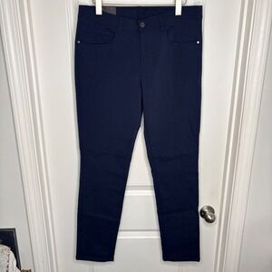 Tahari Every Wear Tech Pant Mens 32x32 Navy Straight Fit Flexible Waist Golf NEW
